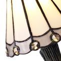 Una Tiffany Table Lamp, 1 x E14, White/Grey/Clear Crystal Shade additional 7