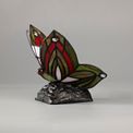 Mandy Tiffany  Black Base With Green/Red Glass With Clear Crystal Butterfly Table Lamp (1 x E14) additional 2
