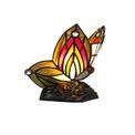 Mandy Tiffany  Black Base With Green/Red Glass With Clear Crystal Butterfly Table Lamp (1 x E14) additional 16