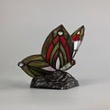 Mandy Tiffany  Black Base With Green/Red Glass With Clear Crystal Butterfly Table Lamp (1 x E14) additional 8