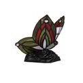 Mandy Tiffany  Black Base With Green/Red Glass With Clear Crystal Butterfly Table Lamp (1 x E14) additional 14