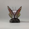 Mandy Tiffany  Black Base With Green/Red Glass With Clear Crystal Butterfly Table Lamp (1 x E14) additional 4