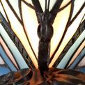 Mandy Tiffany Butterfly Table Lamp, 1 x E14, Black Base With Blue/Pink Glass With Clear Crystal additional 9