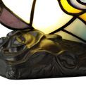 Mandy Tiffany Butterfly Table Lamp, 1 x E14, Black Base With Red/Yellow/Blue Glass With Clear Crystal additional 11
