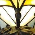 Mandy Tiffany Butterfly Table Lamp, 1 x E14, Black Base With Red/Yellow/Blue Glass With Clear Crystal additional 8