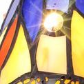 Haze Tiffany Table Lamp, 1 x E14, Black/Gold, Blue/Orange/Crystal Shade additional 5