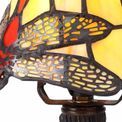 Haze Tiffany Table Lamp, 1 x E14, Black/Gold, Blue/Orange/Crystal Shade additional 8