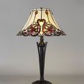 Charlie Tiffany Table Lamp, 2 x E27, Red / Orange / Crystal / Black additional 1