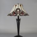 Charlie Tiffany Table Lamp, 2 x E27, Red / Orange / Crystal / Black additional 2