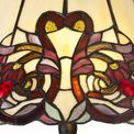Charlie Tiffany Table Lamp, 2 x E27, Red / Orange / Crystal / Black additional 5