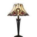 Charlie Tiffany Table Lamp, 2 x E27, Red / Orange / Crystal / Black additional 3