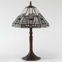 Areta 1 Light Octagonal Table Lamp E27 With 30cm Tiffany Shade, Antique Brass additional 2