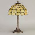 Camillie 1 Light Tree Like Table Lamp E27 With 30cm Tiffany Shade, Beige/Clear Crystal/Aged Antique Brass additional 2