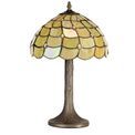 Camillie 1 Light Tree Like Table Lamp E27 With 30cm Tiffany Shade, Beige/Clear Crystal/Aged Antique Brass additional 4