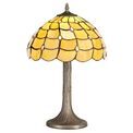 Camillie 1 Light Tree Like Table Lamp E27 With 30cm Tiffany Shade, Beige/Clear Crystal/Aged Antique Brass additional 3