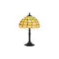Camillie 1 Light Octagonal Table Lamp E27 With 30cm Tiffany Shade, Beige/Clear Crystal/Aged Antique Brass additional 2