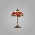 Haze 1 Light Tree Like Table Lamp E27 With 30cm Tiffany Shade, Purple/Pink/Crystal/Aged Antique Brass additional 1