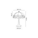 Orella 1 Light Octagonal Table Lamp E27 With 30cm Tiffany Shade, Blue/Clear Crystal/Aged Antique Brass additional 3