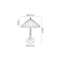 Teresa 1 Light Tree Like Table Lamp E27 With 30cm Tiffany Shade, Amber/Cream/Crystal/Aged Antique Brass additional 5