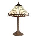 Teresa 1 Light Tree Like Table Lamp E27 With 30cm Tiffany Shade, Amber/Cream/Crystal/Aged Antique Brass additional 3