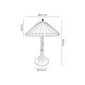 Teresa 2 Light Tree Like Table Lamp E27 With 40cm Tiffany Shade, Amber/Cream/Crystal/Aged Antique Brass additional 5