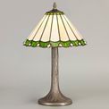 Una 1 Light Tree Like Table Lamp E27 With 30cm Tiffany Shade, Green/Cream/Crystal/Aged Antique Brass additional 1