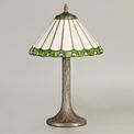 Una 1 Light Tree Like Table Lamp E27 With 30cm Tiffany Shade, Green/Cream/Crystal/Aged Antique Brass additional 2