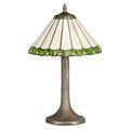 Una 1 Light Tree Like Table Lamp E27 With 30cm Tiffany Shade, Green/Cream/Crystal/Aged Antique Brass additional 4
