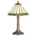 Una 1 Light Tree Like Table Lamp E27 With 30cm Tiffany Shade, Green/Cream/Crystal/Aged Antique Brass additional 3