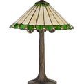 Una 2 Light Tree Like Table Lamp E27 With 40cm Tiffany Shade, Green/Cream/Crystal/Aged Antique Brass additional 4
