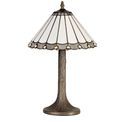 Una 1 Light Tree Like Table Lamp E27 With 30cm Tiffany Shade, Grey/Cream/Crystal/Aged Antique Brass additional 4