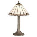 Una 1 Light Tree Like Table Lamp E27 With 30cm Tiffany Shade, Grey/Cream/Crystal/Aged Antique Brass additional 3