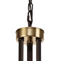 Mira 3 Light E27 Pendant Light with Brown Oxide/Bronze &amp; Clear Glass Shades additional 11
