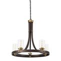 Mira Pendant 5 Light E27, Brown Oxide/Bronze With Clear Glass Shades additional 5