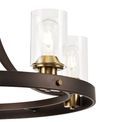 Mira Pendant 5 Light E27, Brown Oxide/Bronze With Clear Glass Shades additional 6