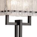 Selena Floor Lamp, 2 Light E27, Matt Black/Crystal Sand Glass additional 8