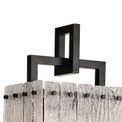 Selena Floor Lamp, 2 Light E27, Matt Black/Crystal Sand Glass additional 6