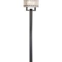 Selena Floor Lamp, 2 Light E27, Matt Black/Crystal Sand Glass additional 4