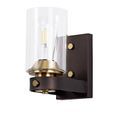 Mira Wall Lamp 1 Light E27, Brown Oxide/Bronze With Clear Glass Shades additional 3