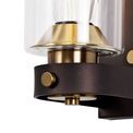 Mira Wall Lamp 1 Light E27, Brown Oxide/Bronze With Clear Glass Shades additional 7