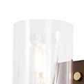 Mira Wall Lamp 1 Light E27, Brown Oxide/Bronze With Clear Glass Shades additional 5