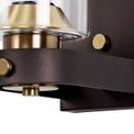 Mira Wall Lamp 1 Light E27, Brown Oxide/Bronze With Clear Glass Shades additional 6