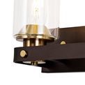 Mira Wall Lamp 2 Light E27, Brown Oxide/Bronze With Clear Glass Shades additional 6