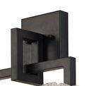 Selena Wall Lamp, 2 Light E27, Matt Black/Crystal Sand Glass additional 9