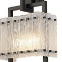 Selena Wall Lamp, 2 Light E27, Matt Black/Crystal Sand Glass additional 8