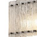 Selena Wall Lamp, 2 Light E27, Matt Black/Crystal Sand Glass additional 6
