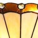 Una Tiffany Wall Lamp, 2 x E14, Amber/Cream/Crystal additional 6