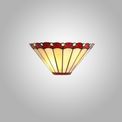 Una Tiffany Wall Lamp, 2 x E14, Red/Cream/Crystal additional 1