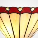 Una Tiffany Wall Lamp, 2 x E14, Red/Cream/Crystal additional 8
