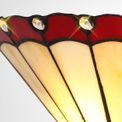 Una Tiffany Wall Lamp, 2 x E14, Red/Cream/Crystal additional 5